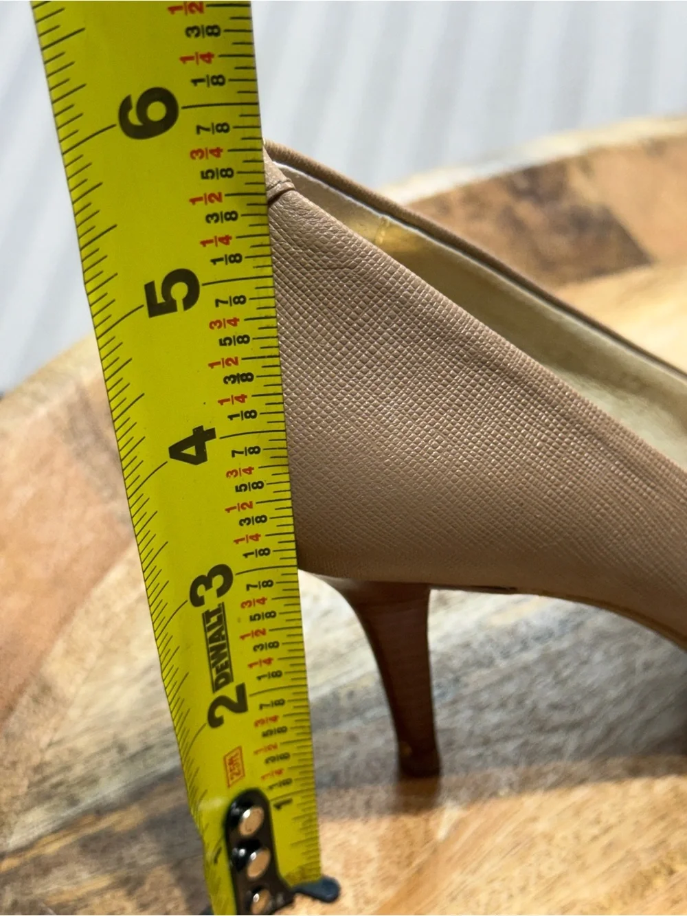 Taupe Pointed Toe Pumps Michael Kors 6M Textured Career Heels
